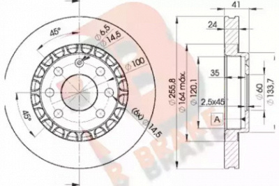 R BRAKE 78rbd29042 -  Тормозной диск